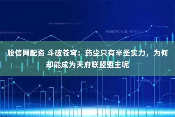 股信网配资 斗破苍穹：药尘只有半圣实力，为何却能成为天府联盟盟主呢